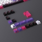 Red Purple Graffiti 104+22 PBT Dye-subbed Keycaps Set Cherry Profile for MX Switches Mechanical Gaming Keyboard